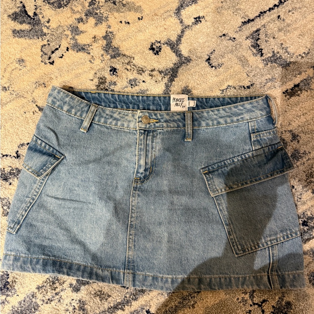 Princess Polly Blue Denim Mini Skirt